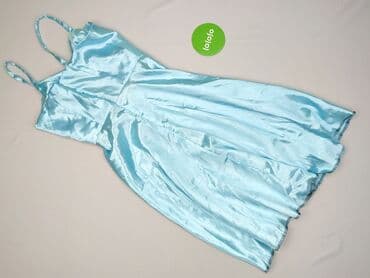 sukienki błękitna na wesele rękawek: Sukienka damska, rozmiar S — 3