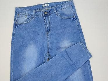 slim fit drip jeans: SZACHOWNICA, Jeansy damskie, rozmiar L — 1