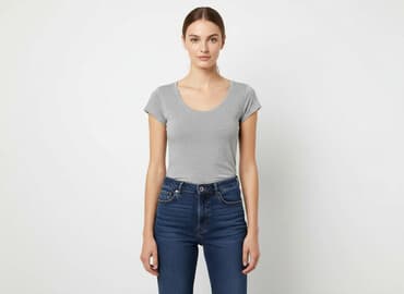 czarne t shirty damskie w serek: FB Sister, T-shirt damski, rozmiar S — 7