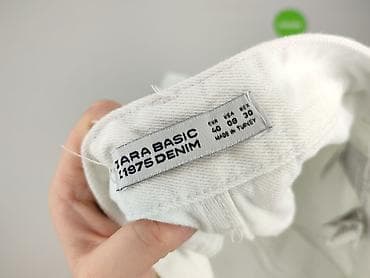 haftowane dżinsy: Zara, Jeansy damskie, rozmiar L — 4