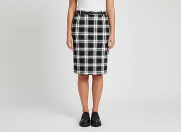 spódnice w kratę plus size: Janina, Spódnica damska, rozmiar XL — 1