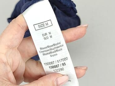 niebieskie sukienki plus size: Bluzka damska, rozmiar M — 4