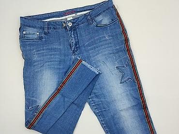 spodnie balloon pull and bear: RAINBOW, Jeansy damskie, rozmiar L — 1