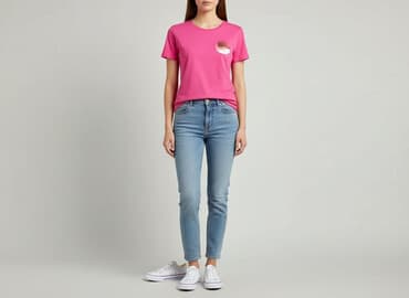 t shirty różowe damskie: T-shirt damski, rozmiar L — 1