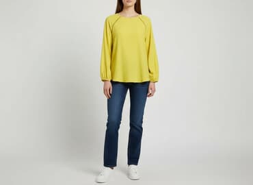 żółte bluzki z krótkim rękawem: M&S Collection, Bluzka damska, rozmiar L — 7