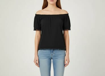 hm bluzki z krótkim rękawem: H&M, Bluzka damska, rozmiar S — 7