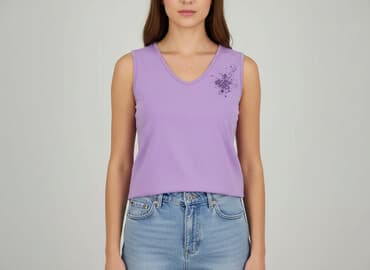 koszulka na ramiączkach jedwabna: Cecilia Classics, T-shirt damski, rozmiar S — 7