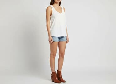 białe koturny sandały ccc: Bpc bonprix collection, Top damski, rozmiar L — 8