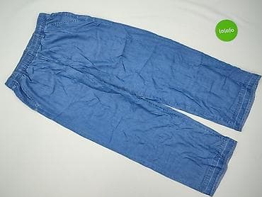 Damskie spodnie z lekkiego denimu/chambray, kolor jasnoniebieski. - — 2