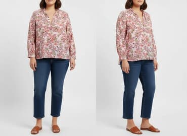 bluza z napisem cropp: Ellos, Bluzka damska, 3XL — 6