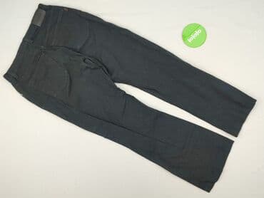 czarne spodnie jeansy: Spodnie materiałowe damskie, rozmiar S — 3