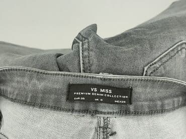 szare szerokie jeansy: Jeansy damskie, rozmiar S — 5