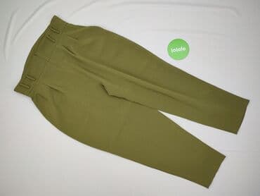 spodnie daysie wysoki stan: Spodnie materiałowe damskie, M — 3