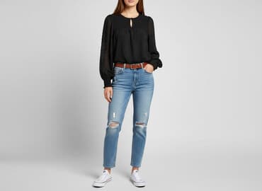 modne bluzki z bufiastymi rękawami: FB Sister, Bluzka damska, rozmiar S — 6