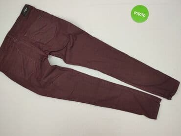 bordowe dżinsy: Spodnie materiałowe damskie, rozmiar M — 3