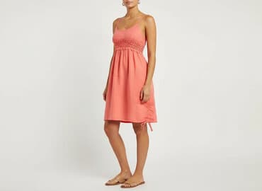 sukienka i sandały na koturnie: Sukienka damska, rozmiar S — 1