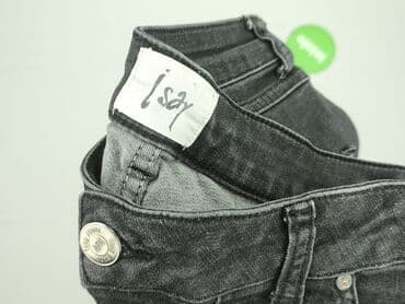 szare szerokie jeansy: Jeansy damskie, rozmiar S — 4