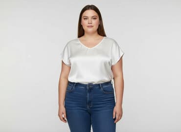 atłasowa bluzki: Bluzka damska, rozmiar 4XL — 5