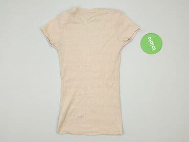 koszulka z prazkowanej dzianiny: T-shirt damski, rozmiar S — 3