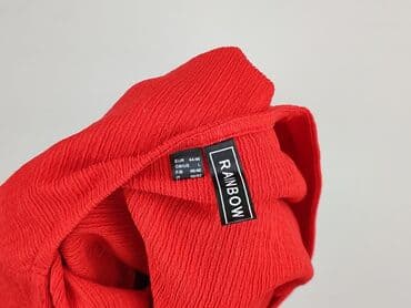 czerwona bluzka z dekoltem v: RAINBOW, Bluzka damska, rozmiar L — 5