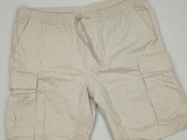 brazowe spodnie woskowane: H&M, Szorty dla mężczyzn, XL — 1