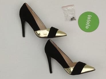 czarne sandały na obcasie allegro: Vices, Półbuty damskie, 39 — 3