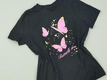 czarne bluzki basic: T-shirt damski, rozmiar M — 1