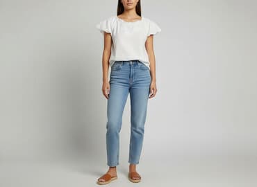 góralska koszula damska z haftem biała: Women's blouse, size S — 1