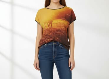 śmieszne koszulki z koniem: Silver Creek, T-shirt damski, rozmiar M — 7