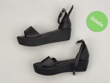 czarne sandały płaskie ccc: Sandały damskie, 39 — 6