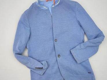object bluzki: Męska marynarka Ombre, rozmiar L. - Kolor: jasny niebieski (błękit) - — 1