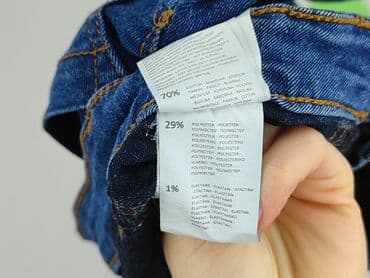 krótkie spodenki z wysokim stanem jeansowe: Szorty damskie, rozmiar M — 5