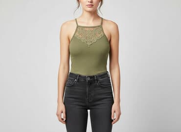 bluzki czarne z koronki: New Look, Top damski, rozmiar M — 6