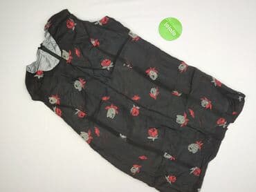 czarna sukienka z przezroczystymi rękawami: Women`s dress, size L — 2