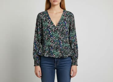 długa bluzka na wierzch krzyżówka: Women's blouse, size S — 1
