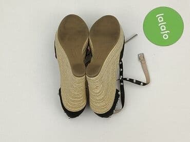 buty na koturnie z futerkiem: Sandały damskie, rozmiar 37 — 3