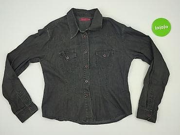 przecierane jeansy: Koszula damska, rozmiar S — 2