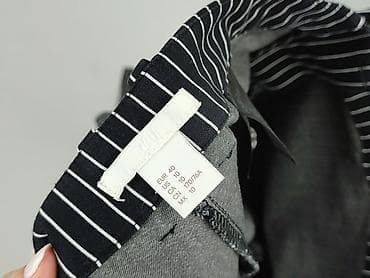 spodnie dril: H&M, Spodnie materiałowe damskie, rozmiar L — 4