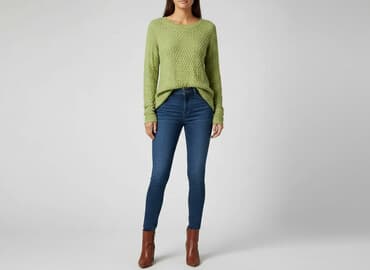 długi sweter z kapturem mohito: Sweter damski, L — 7