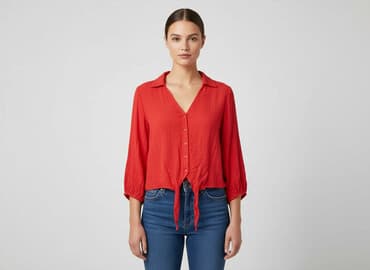 bluza z czerwonym napisem: One, Bluzka damska, M — 7