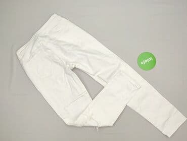 biale szerokie jeansy: Jeansy damskie, rozmiar XS — 3