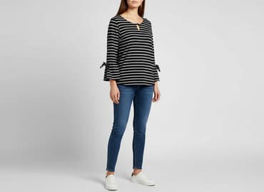 bluzki w paski z serduszkiem: Bluzka damska, rozmiar S — 6