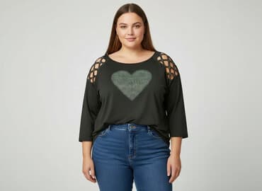 bluzka damska z aplikacją: Bluzka damska, rozmiar 5XL — 1