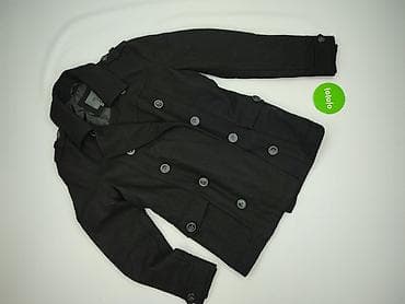 czarne botki ccc: Clockhouse, Płaszcz damski, rozmiar XS — 2