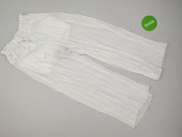 biale szerokie jeansy: Spodnie materiałowe damskie, rozmiar One size — 2