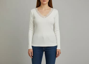 bluzki prazkowane: Sinsay, T-shirt damski, rozmiar L — 6