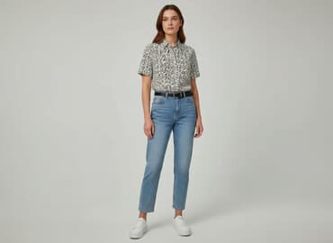 koszula z krótkim rękawem damska: Сорочка жіноча, розмір M — 1