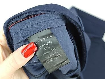 pullandbear polska: Męskie spodnie garniturowe Bytom (VISTULA) – granatowe, krój Slim. - — 5