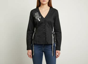 bluzki koszulowe czarne: Bluzka damska, rozmiar M — 6