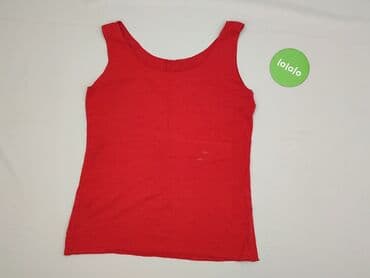 czerwona bluzki z dekoltem v: Bluzka damska, rozmiar S — 3